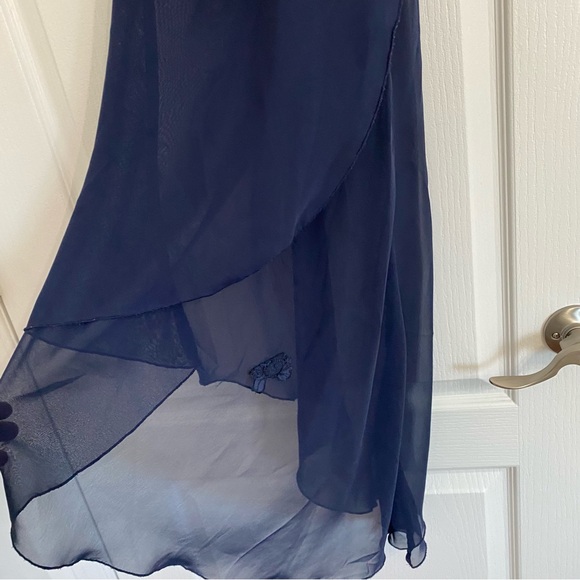 LA VIE EN ROSE | Navy blue lace embellished slip dress - Picture 4 of 6